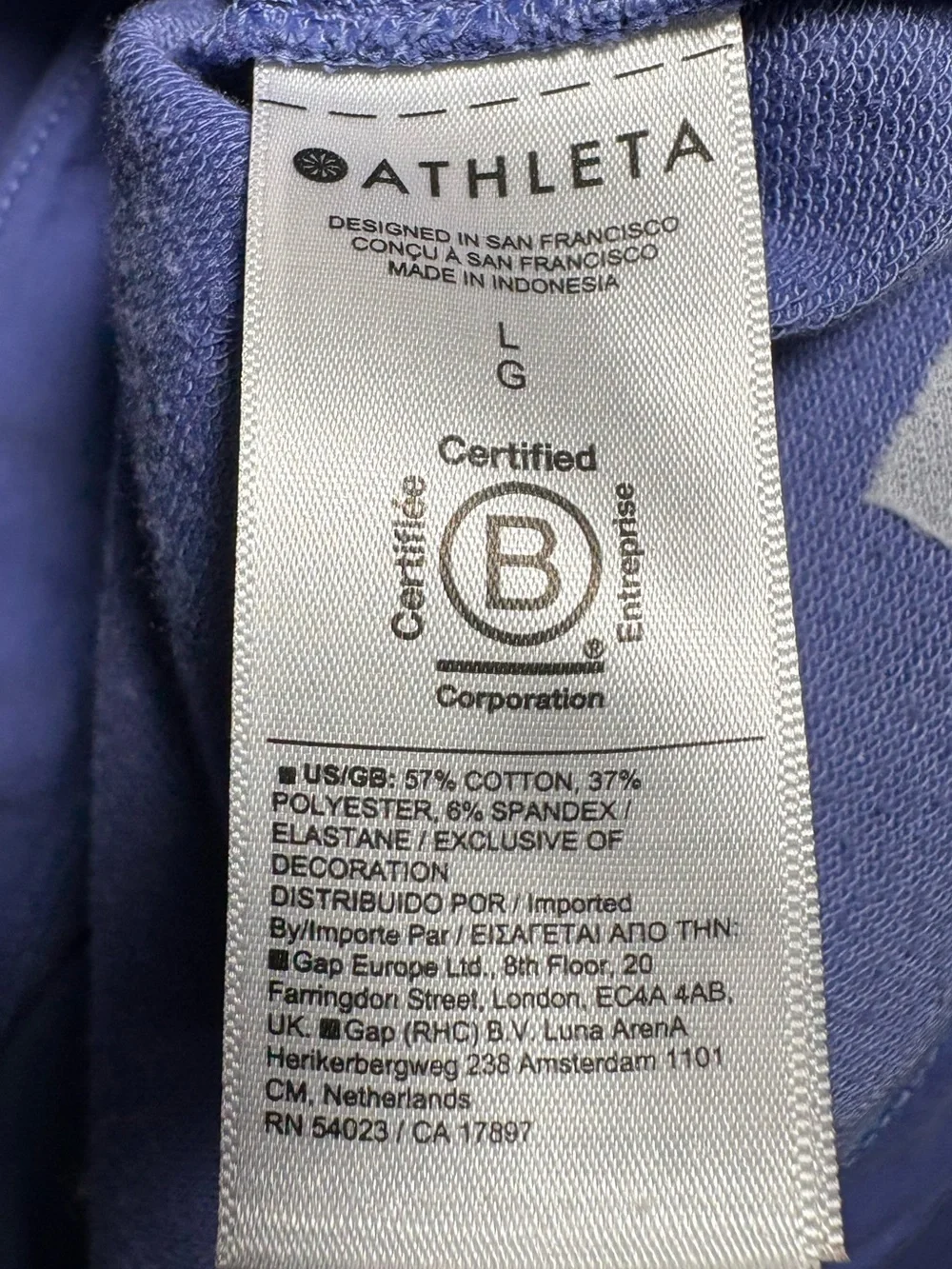 ATHLETA | Women Adonis Purple Retroterry Polo Sweatshirt size L Pullover Cropped